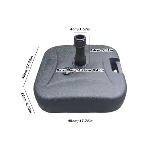 Generisch Gewichtsstandfuß Für Terrassenschirme,Viereckiger wasserbefüllter Parasol Halter Ständer | Rutschfester Parasol-Halter,Für Terrasse, Hinterhof, Balkon, Garten, Rasen Und – Bild 5