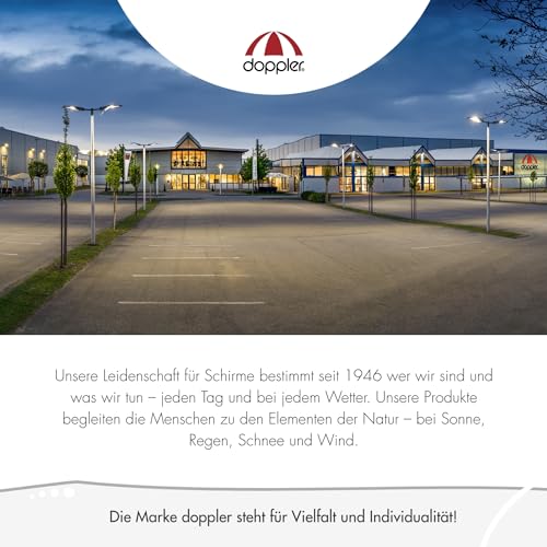 Doppler Sonnenschirm für den Garten SL-AZ Auto Tilt 275 cm Anthrazit I Gartenschirm knickbar I Kurbelschirm mit UV-Schutz 80 I Kurbelschirm aus Aluminium I regenabweisendes Polyester-Schirmdach – Bild 6