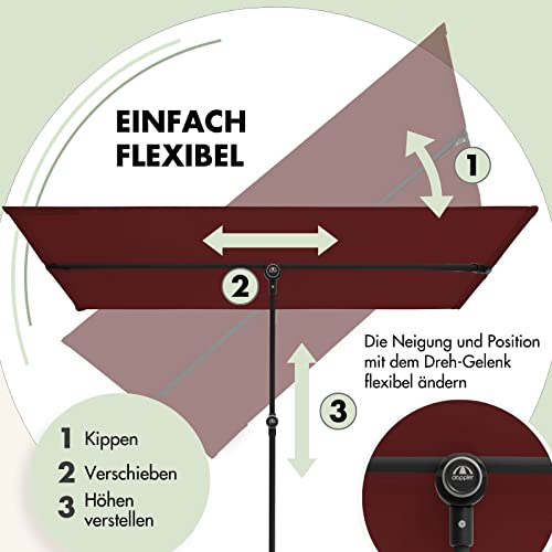 Doppler Active Balkonblende Black Edition 170x130cm in Anthrazit I Sonnenschutz für Balkon & Terrasse I Flexibler Sichtschutz I Sonnenschirm rechteckig & drehbar I Gartenschirm für Dachterassen – Bild 5