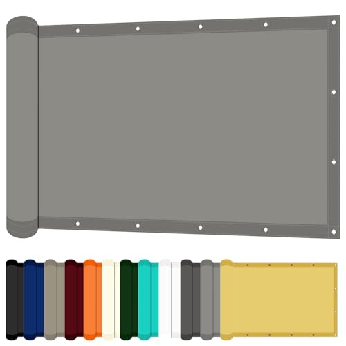 Sonnensegel Rechteckig 285 x 300 cm mit UV Schutz Pergola Sonnensegel Premium PES Polyester für Balkon Garten Terrasse, Hellgrau