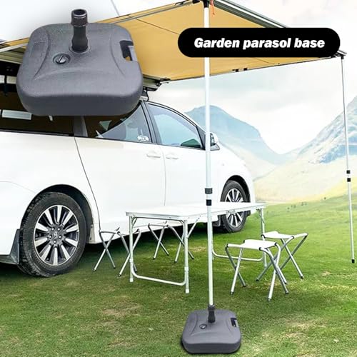 HunicandIU Terrasse Sonnenschirm Standfuß,Wassergefüllter Quadratischer Parasolhalter,Rutschfester Parasol-Halter | Für Terrasse, Hinterhof, Balkon, Garten, Rasen Und – Bild 3