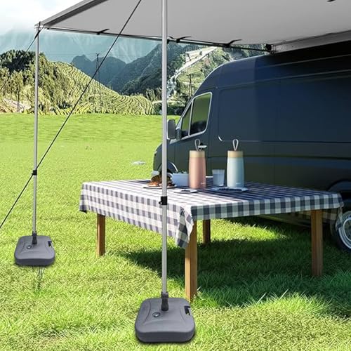 HunicandIU Terrasse Sonnenschirm Standfuß,Wassergefüllter Quadratischer Parasolhalter,Rutschfester Parasol-Halter | Für Terrasse, Hinterhof, Balkon, Garten, Rasen Und – Bild 7