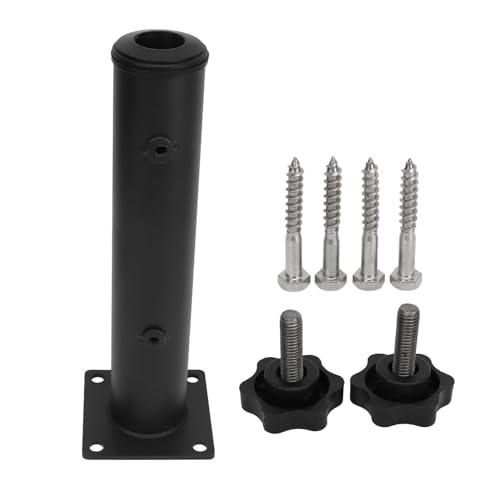 YONGZURA Deck-Regenschirm-Halterung, Fahnenmast-Halter, Basishalterung, Verstellbarer Tisch-Schirmständer für Garten, Hinterhof, Balkon