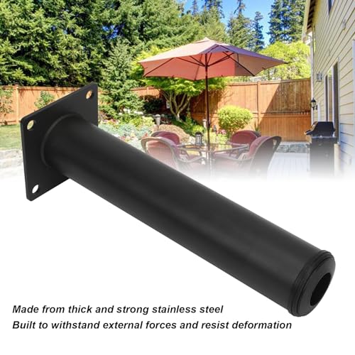 YONGZURA Deck-Regenschirm-Halterung, Fahnenmast-Halter, Basishalterung, Verstellbarer Tisch-Schirmständer für Garten, Hinterhof, Balkon – Bild 5