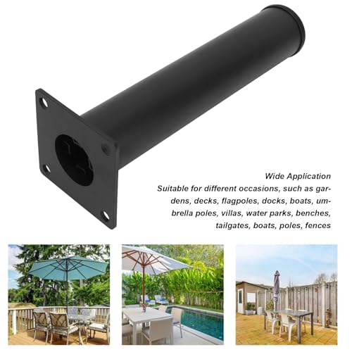 YONGZURA Deck-Regenschirm-Halterung, Fahnenmast-Halter, Basishalterung, Verstellbarer Tisch-Schirmständer für Garten, Hinterhof, Balkon – Bild 7