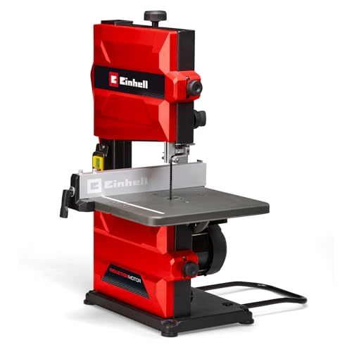 Einhell Bandsäge TC-SB 200 (300 W, werkzeugloser Sägebandwechsel, Parallelanschlag, Höhenverstellung, robuste Sägebandführung, stufenlos neigbarer Tisch)