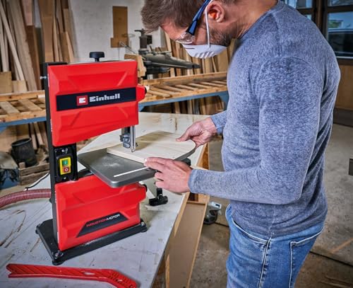 Einhell Bandsäge TC-SB 200 (300 W, werkzeugloser Sägebandwechsel, Parallelanschlag, Höhenverstellung, robuste Sägebandführung, stufenlos neigbarer Tisch) – Bild 3