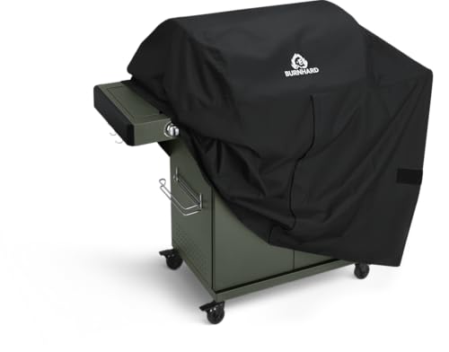 BURNHARD® Gasgrill 3-Brenner inkl. BACKBURNER, 900°C Infrarot-Keramikbrenner, Seitenkochfeld, Gusseisen-Grillrost, Grillabdeckung, Grillwagen, klappbare Seitentische – FRED GREEN – Bild 9