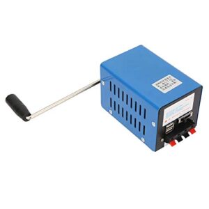 Kurbelgenerator Handkurbel Generator 20 Watt Tragbarer Handkurbeenerator USB Ladegenerator Notstromaggregat Manuelle Outdoor Generatoren Notüberlebens für Camping Energiebank im Freien