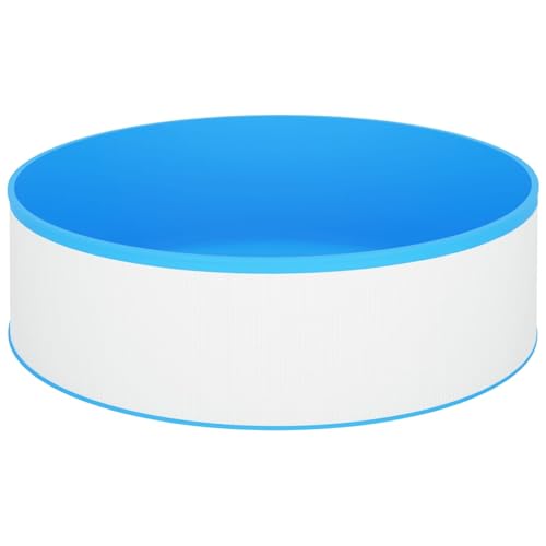 Mengtu Stahl-PVC Planschbecken 350x90cm Weiß/Blau für Kinder- und Erwachsenenbaden Aufblasbares Schwimmbad 92807 – Bild 2