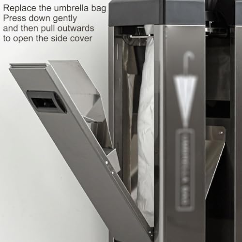 GUHPZA Automatische Nassschirmverpackungsmaschine, Gewerblicher Schirmhalter Für Eingangsbereiche, Schirmverpackungsmaschine, Jeder Schlitz,Silver-12.8x10.6x34.6in – Bild 3