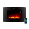 Cecotec ReadyWarm 3560 Curved Flames Connected Elektrokamin, 89 cm, mit Fernbedienung und WLAN, maximale Leistung 2000 W, 2 Intensitäten, gebogenes Panel aus gehärtetem Glas, verstellbare Flamme