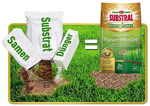 Substral Magisches Rasen-Pflaster, 4in1 Rasenreparatur Rasensamen Premium Keimsubstrat Dünger und Haftmittel, 3,6 kg (Packung mit 2) – Bild 6