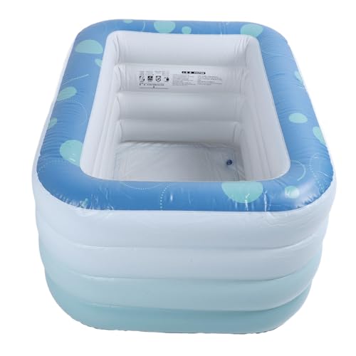 RASTKY Aufblasbarer Swimmingpool, Verdickter Tragbarer Aufblasbarer Pool für und Erwachsene, Faltbarer Rechteckiger Pool für den Heimgebrauch, 4 Schichten PVC, Anwendbare Szene: Familienbedarf (1,2 – Bild 3
