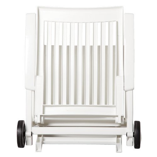 Kettler Roma Advantage Gartenliege weiß - klappbare Sonnenliege für Garten, Terrasse und Balkon - Rückenlehne mehrstufig verstellbar - wetterfeste Rollliege aus beständigem Kunststoff – Bild 5