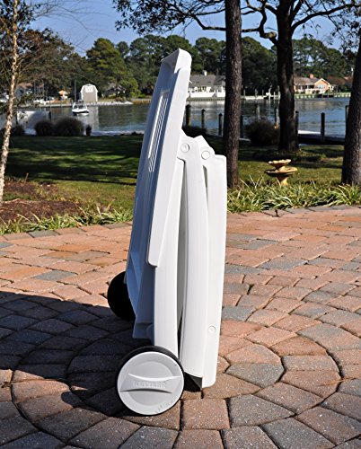 Kettler Roma Advantage Gartenliege weiß - klappbare Sonnenliege für Garten, Terrasse und Balkon - Rückenlehne mehrstufig verstellbar - wetterfeste Rollliege aus beständigem Kunststoff – Bild 8