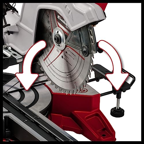 Einhell Zug-Kapp-Gehrungssäge TE-SM 10 L Dual (2.100 W, Ø 254 mm Sägeblatt, 305 mm Schnittbreite, 85 mm Schnitttiefe, Schnittlinienlaser, beidseitige Sägekopfneigung) – Bild 7