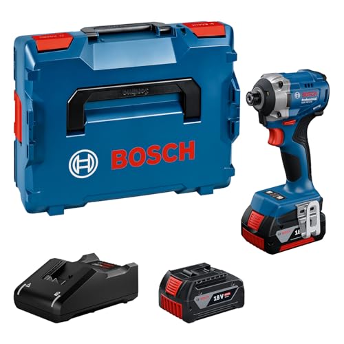 Bosch Professional 18V System Akku-Drehschlagschrauber GDR 18V-215 (inkl. 2x Akku GBA 18V 4.0Ah, Ladegerät GAL 18V-40, L-BOXX)