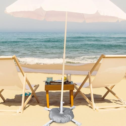 Tragbarer Regenschirmständer, faltbar, 10 kg Kapazität, befüllbare Wasserbasis, ideal für Garten, Pool, Strand, Sand, Außenbereich – Bild 2