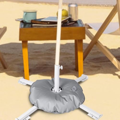 Tragbarer Regenschirmständer, faltbar, 10 kg Kapazität, befüllbare Wasserbasis, ideal für Garten, Pool, Strand, Sand, Außenbereich – Bild 3