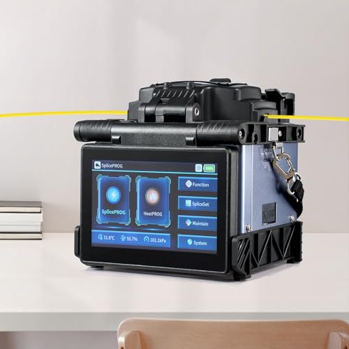 VEVOR Glasfaser-Schweißgerät mit 6 Motoren, Kernausrichtung, Spleißgerät, 6 s Spleißen & 13 s Aufheizen, Fusionsspleißgerät mit 5-Zoll-Touchscreen, 3-in-1-Faserhalter, 7800 mAh Akku für SM MM DS NZDS – Bild 8