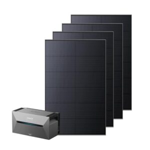 Anker SOLIX Balkonkraftwerk mit Speicher (1780W | 1600Wh), Solarbank 2 E1600 Pro (1600Wh), 4× RS40T Bifaziales Solarpanel (445W), Typ-N Bifaziales Solarpanel, 4 MPPT, 9,6kWh Kapazität, Plug & Play