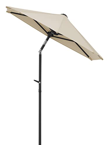 Schneider Sonnenschirm Salerno mezza, natur, 150x150 cm rechteckig, Gestell Stahl, Bespannung Polyester, 5.94 kg – Bild 3