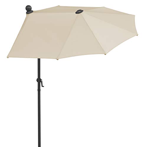 Schneider Sonnenschirm Salerno mezza, natur, 150x150 cm rechteckig, Gestell Stahl, Bespannung Polyester, 5.94 kg – Bild 5