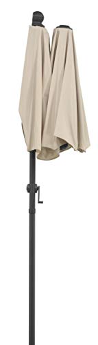 Schneider Sonnenschirm Salerno mezza, natur, 150x150 cm rechteckig, Gestell Stahl, Bespannung Polyester, 5.94 kg – Bild 9