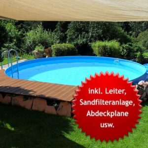 Stahlwandpool Komplettset Visionzon rund 5,00 x 1,44m inkl. Zubehör
