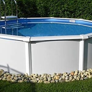 Schwimmbecken Poolset Starzon rund 4,50 x 1,20m, Stahlwandbecken Komplettset, Rundbecken