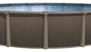 Poolzon Megazon Mokka 3,60 x 1,32 cm mit breitem Handlauf, Stahlwandbecken 360x132cm