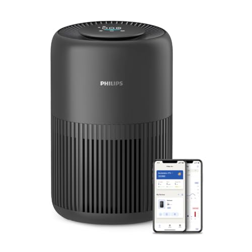 PHILIPS Luftreiniger Serie 900, HEPA NanoProtect Aktivkohlefilter, CADR 250m³/h für 65m² Allergiker, leise, intelligent und energieeffizient (AC0951/13)