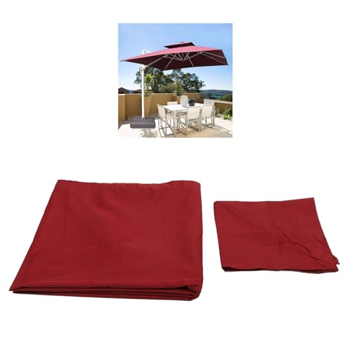 KELFEEAO Ersatz-Überdachung für Terrassenschirme, 3 x, wasserfest, Sonnenschutz, 2 Oberseiten, Außenschirm-Oberabdeckung für Hinterhof-Gartendeck – Bild 6
