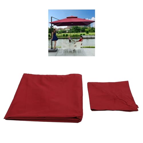 KELFEEAO Ersatz-Überdachung für Terrassenschirme, 3 x, wasserfest, Sonnenschutz, 2 Oberseiten, Außenschirm-Oberabdeckung für Hinterhof-Gartendeck – Bild 7