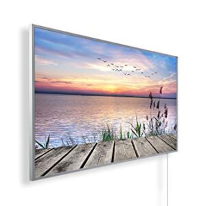 Infrarotheizung mit Bild – Bildmotiv – TÜV SÜD - 800 Watt Bildheizung - Weißer Rahmen (42. Steg)