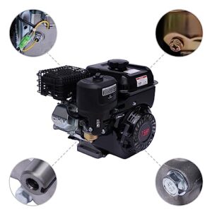 Alternative view of Benzin Stromgenerator (mit 7.5 HP 4 Stroke Benzinmotor, 3.6 Liter Tank, leicht und kompakt, leichter Transport des Notstromaggregats, Seilzugstarter, Tragbar 15 kg Gewicht) Schwarz