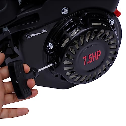 Benzin Stromgenerator (mit 7.5 HP 4 Stroke Benzinmotor, 3.6 Liter Tank, leicht und kompakt, leichter Transport des Notstromaggregats, Seilzugstarter, Tragbar 15 kg Gewicht) Schwarz – Bild 7
