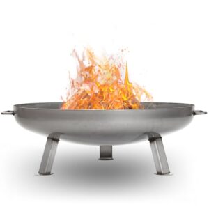 Czaja Feuerschalen® Edelstahl Feuerschale Bonn Ø 80 cm - mit Wasserablaufbohrung - aus rostfreiem, hitzebeständigem Edelstahl, Rostfreie Feuerschale für den Garten und Terrasse