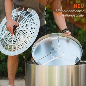 Alternative view of Solo Stove Feuerschale Yukon 2.0 mit Standfuß | Feuerstelle für Raucharme Holzverbrennung, Herausnehmbare Auffangschale, Mobile Outdoor Feuertonne, Edelstahl, 68,5 x 50,5 cm, 20 kg, Grün