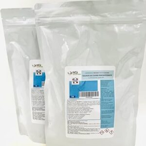 2er-Pack 2x1kg Kupfersulfat Pentahydrat – Cu 25% – Reinheit ≥ 98% – Qualität Feed Grade – löslich