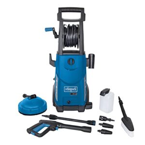 Scheppach Hochdruckreiniger HCE2200 mit 8-TLG. Zubehör | 10m Schlauchrolle | 165bar | 230V 2200W | max. Fördermenge: 468 l/h | langlebige Aluminium Pumpe | Ansaugfunktion & Reinigungsmitteltank