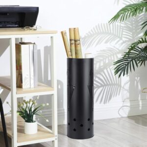 Alternative view of Wangcmcol Schirmständer, stabil, überrollsicher, runder Schirmhalter aus Eisen und Metall für den Eingangsbereich des Hauses (Stil 1)