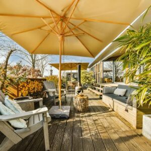 Alternative view of hausratplus Universalplatte Metall lackiert Set | Schirmständer Vario mit Rollen 360° drehbar Feststellbremsen und Edelstahl-Schirmrohr für Sonnenschirme