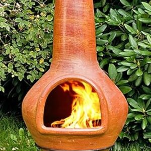 Großer original Aztekenofen aus Mexico - Terracotta Holzofen - tolle Feuerstelle für Terrasse und Garten - mexikanischer Terrassenofen (Terracotta)