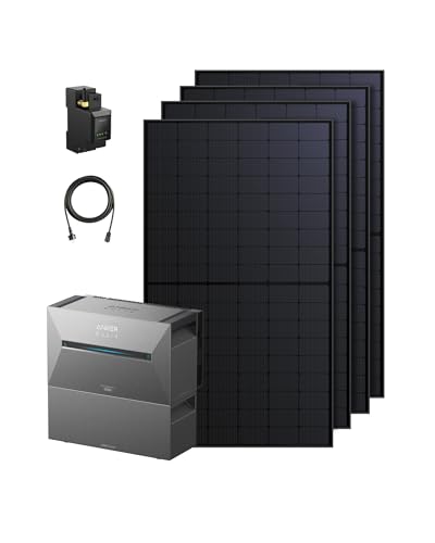 Anker SOLIX Balkonkraftwerk mit Speicher, Solarbank 3 E2700 Pro (2680Wh), BP2700 (2680Wh), 4× 500W Solarpanels, 4 MPPTs (3600W), bis zu 16kWh, 1200W bidirektional, Anker Intelligence, Plug&Play