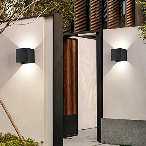 ledmo 8 Pack LED Wandleuchten Innen/Außen 12W Wandlampe Innen Auf und ab Einstellbarer Lichtstrahl Weiß 4000K LED Außenwandleuchte IP65 Wasserdichte – Bild 4