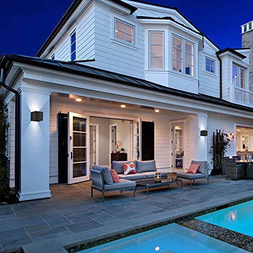 ledmo 8 Pack LED Wandleuchten Innen/Außen 12W Wandlampe Innen Auf und ab Einstellbarer Lichtstrahl Weiß 4000K LED Außenwandleuchte IP65 Wasserdichte – Bild 7