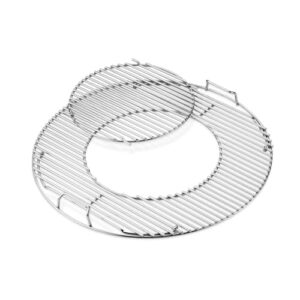 Weber Grillroste Edelstahl für 57 cm Holzkohlegrills - Gourmet BBQ System, pflegeleicht, rostfrei und mit GBS-Einsatz für Zubehör – Silber (8843)