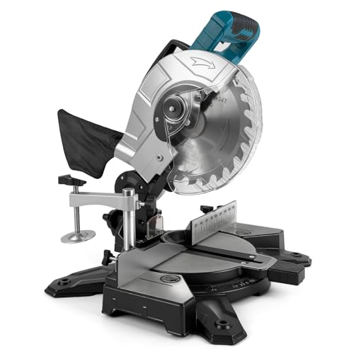 Roadtime Akku-Zug-Kapp-Gehrungssäge kompatibel mit Makita 18V Akkus (ohne Akku),Kappzugsäge 150W Leistung |Ø 210mm Sägeblatt Gehrungssäge,Beidseitig neigbarer Sägekopf,Kappsäge Metallsäge